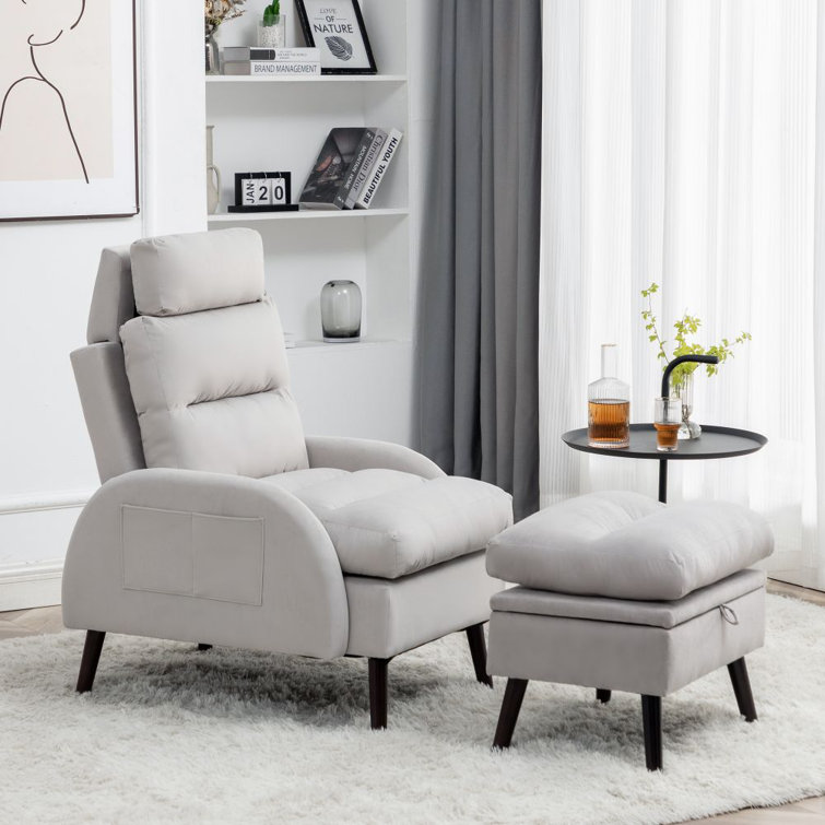 Chaise chair best sale with ottoman